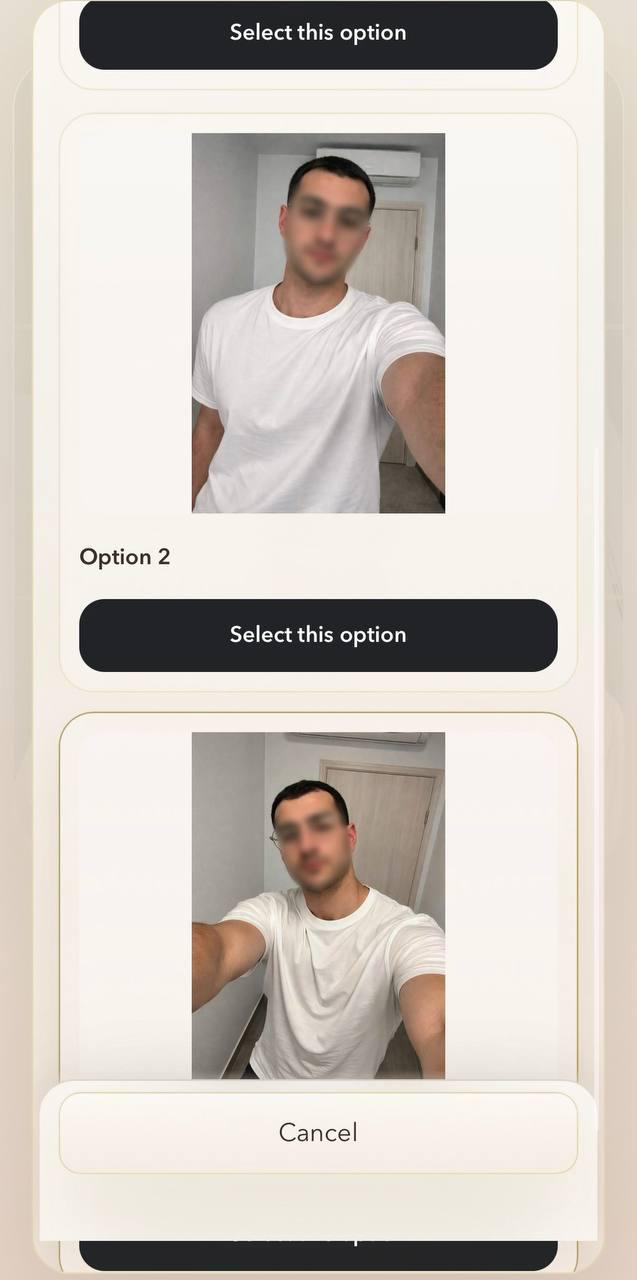 Selecting a generated option